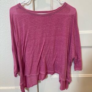 Free People Oversized Shirt in Magenta